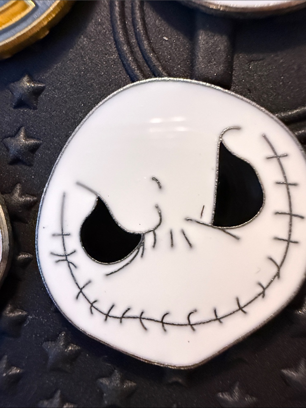 Disney Jack Skellington White and Black Enamel Pin